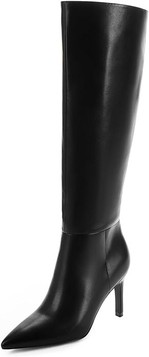 Pointed-Toe Knee-High Boots