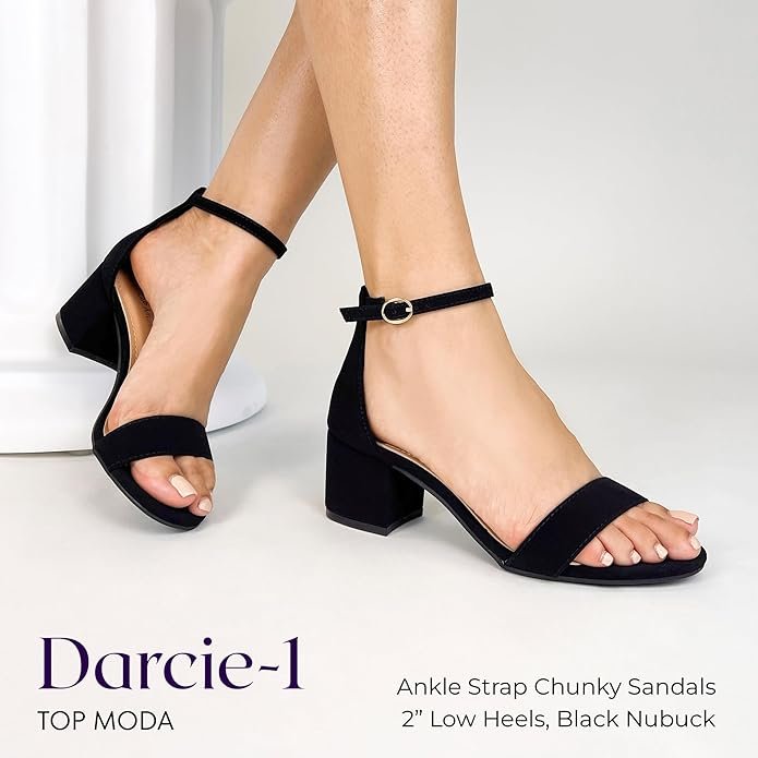 Secure Ankle-Strap Block Heel Sandals