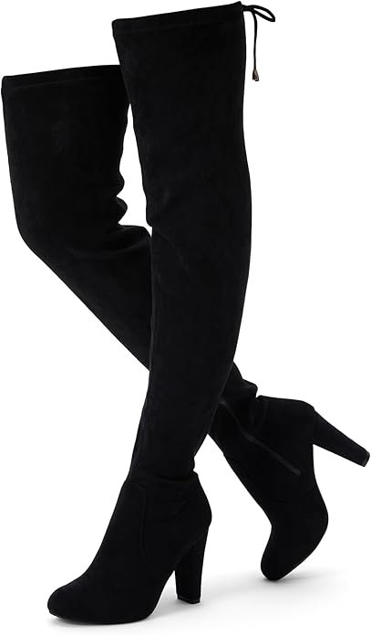 Soft Stretch Suede Over-the-Knee Boots