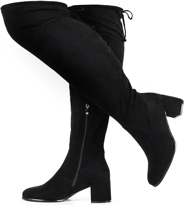 Side-Zip Knee-High Boots